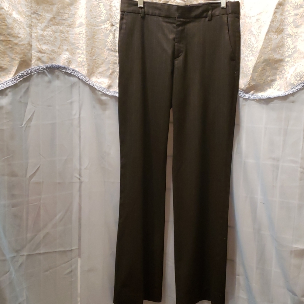 Zara Basic Charcoal Grey Polyester Blend Pinstrip… - image 2